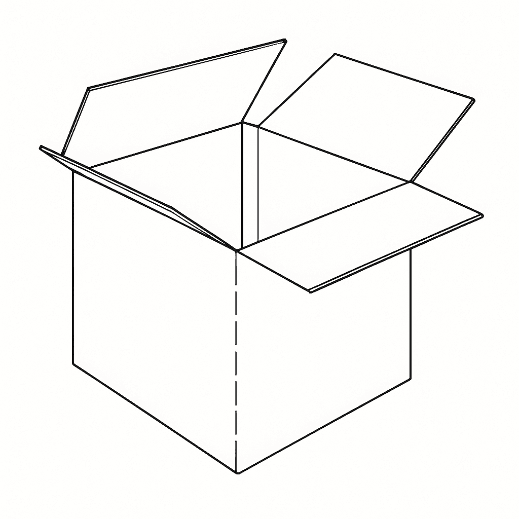 RSC box diagram showing the flap structure and measurement points